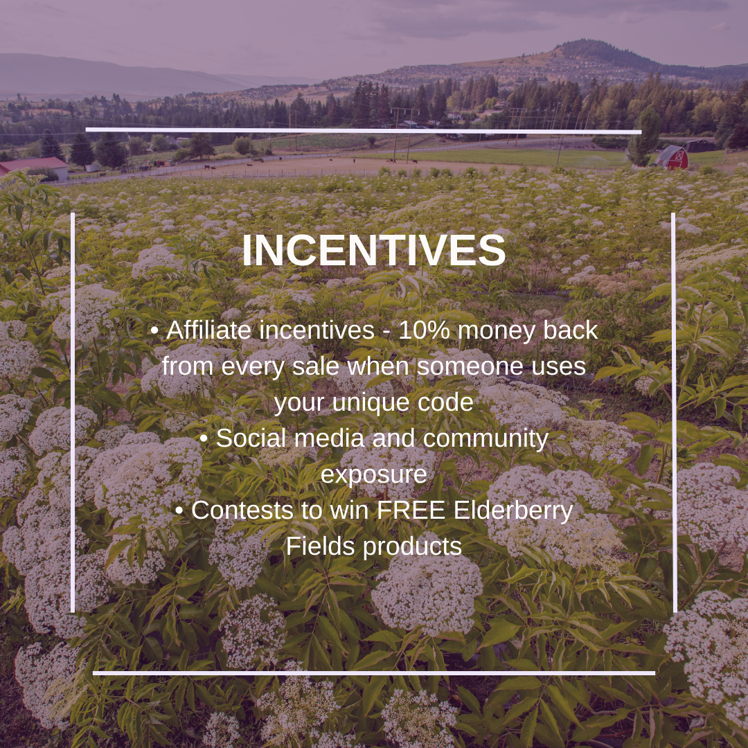 elderberry fields affiliate incentives - earn money recommending our elderberry