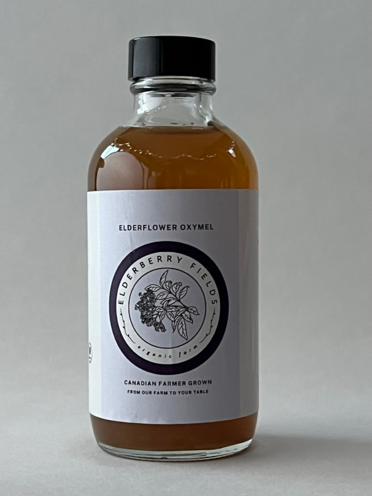 elderflower oxymel, drinking vinegar, shrub great for blood sugar regulation